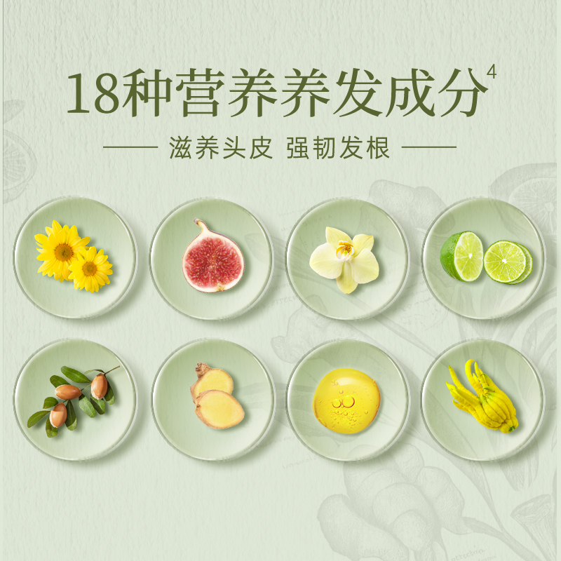 Na奈十八本洗护套装蓬松丰盈滋润控油修护香柠檬生姜洗发水护发素