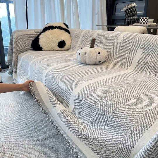 北欧轻奢一整张全盖沙发盖布四季通用2025新款高级感防滑沙发巾套