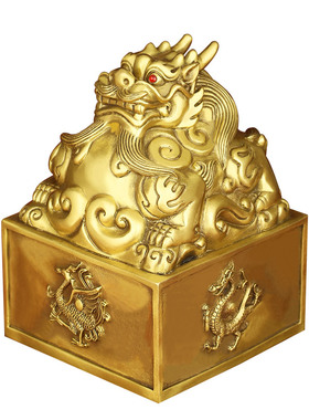 新品全铜貔貅玉玺定制印章玉玺z摆件办公室家居中式摆件印章高端