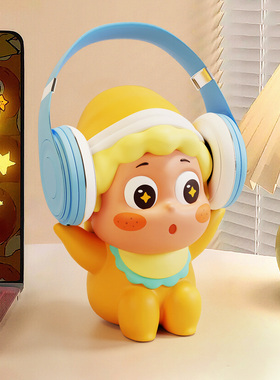 电竞房间装饰||星星仔耳机架摆件