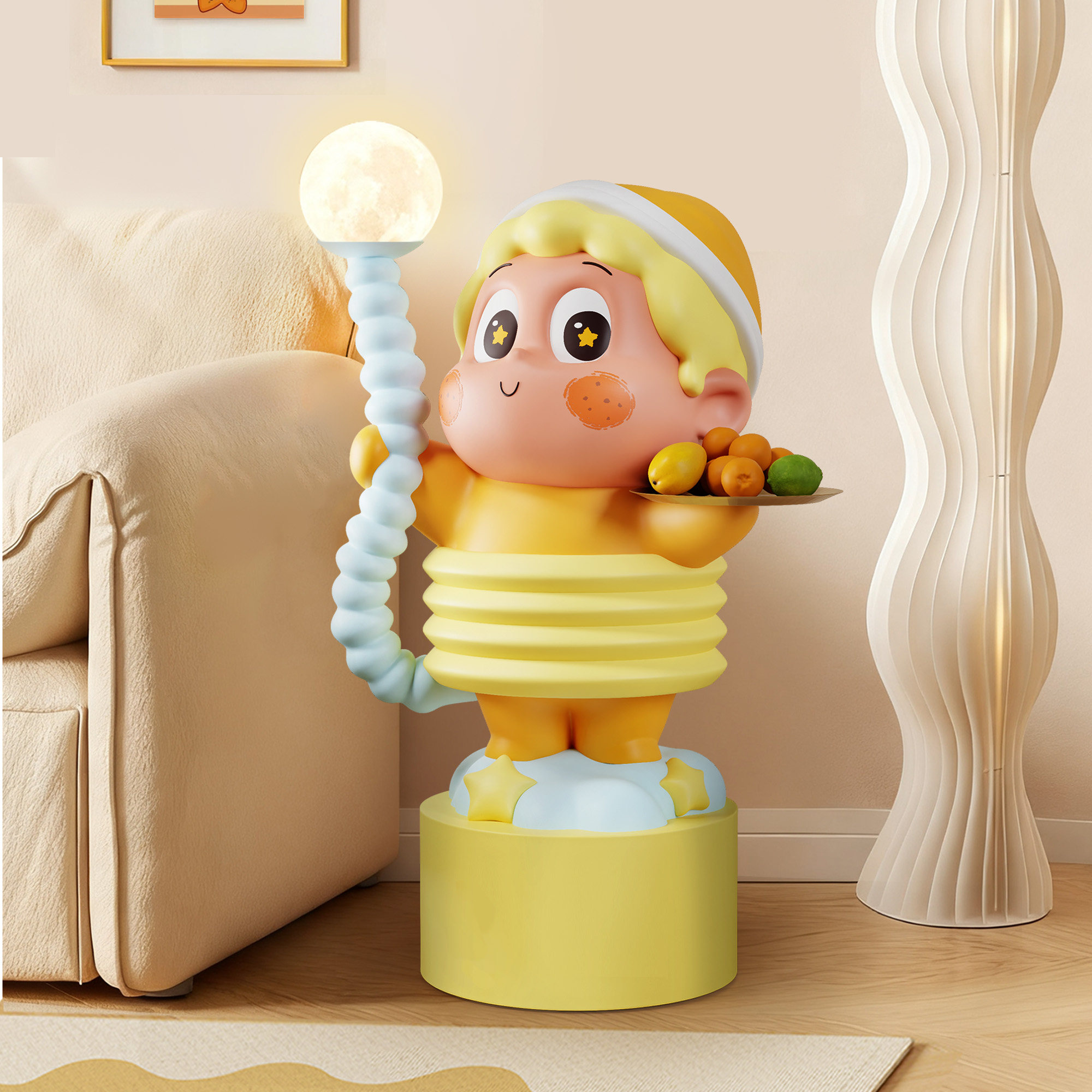 星星人客厅大型落地摆件公仔电视柜沙发旁装饰品儿童房布置落地灯,淘宝优惠券,粉丝福利购,淘宝优惠卷