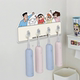 Cute Crayon Shin-hsin-law family of three electric toothbrush storage rack wall-mounted bathroom children's toothbrush holder toothpaste clip