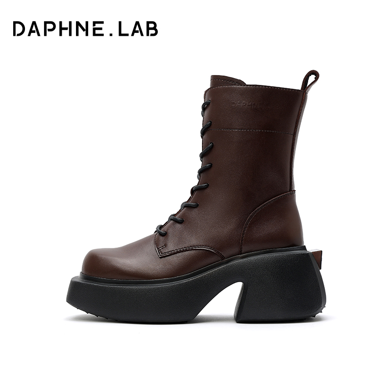 【低至3折起】DAPHNE LAB厚底绑带靴马丁靴过膝靴小皮鞋乐福鞋女