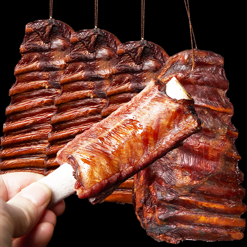 幸福佬乡腊排骨重庆四川特产农家柴火烟熏猪前排骨腊味川味腊肉