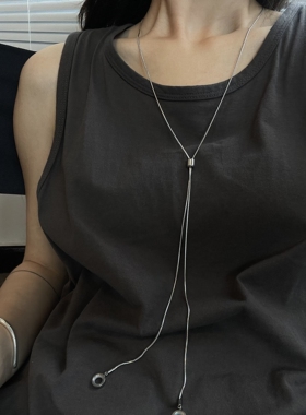 无线蓝牙耳机防丢链钛钢银色挂脖airpodspro二代三代固定器运动跑