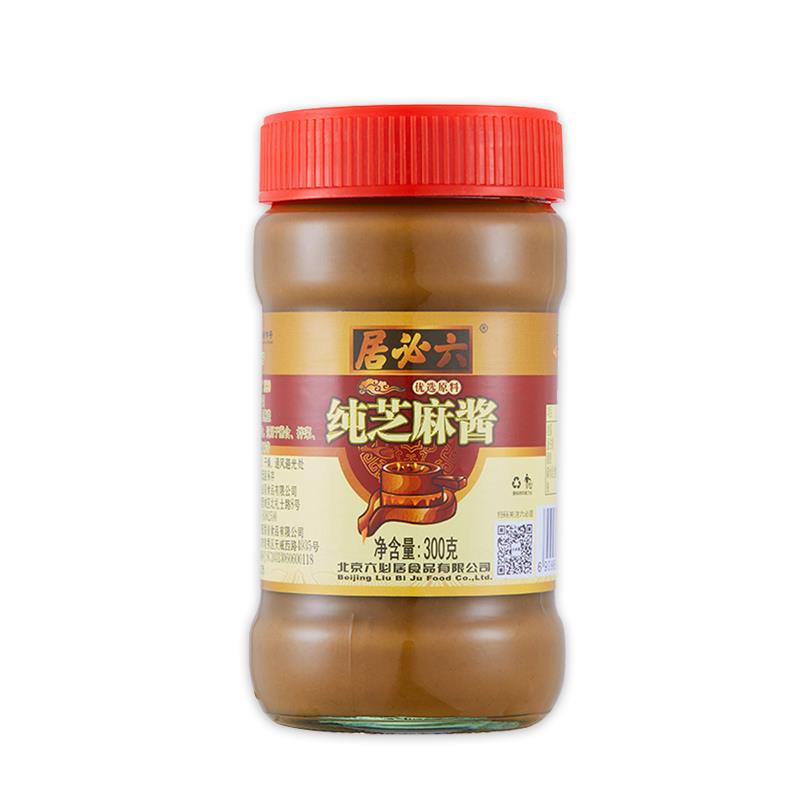 六必居纯芝麻酱300g 热干面拌面调料火锅蘸料凉皮拌菜芝麻酱家用 - 图2