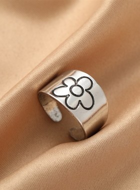 极速Korean Fashion Flowser Rings for Women Punk ndy Vintage