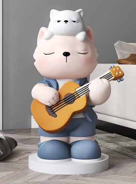 极速卡通猫咪落地摆件客厅电视柜沙发旁边大型家T居装饰品乔迁新