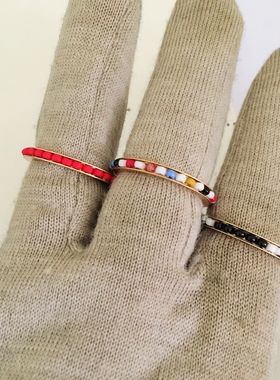 极速m6戒指m/1937混搭百搭看好C尺寸不退huo 亚光金色几何风欧美