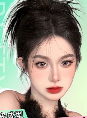 新品辣妹鸡c窝头假发抓夹女大号鸡毛毽子头发夹后脑勺羽毛鲨鱼夹