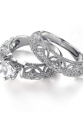 极速Zircone ring Trinket fashion set ring European and Ameri