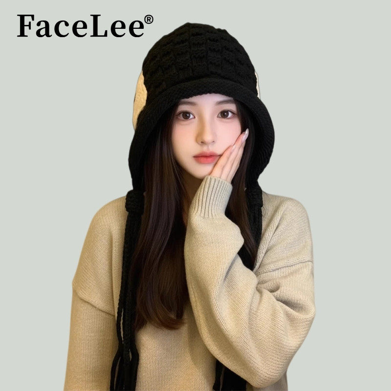 FaceLee日本设计师联名款韩版流苏时尚潮流雷锋帽女秋冬保暖手工,淘宝优惠券,粉丝福利购,淘宝优惠卷