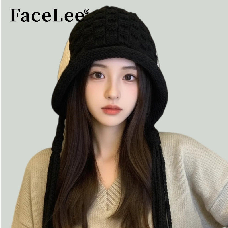 FaceLee日本设计师联名款韩版流苏时尚潮流雷锋帽女秋冬保暖手工,淘宝优惠券,粉丝福利购,淘宝优惠卷