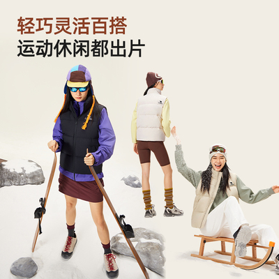 骆驼男女羽绒马甲2025新款
