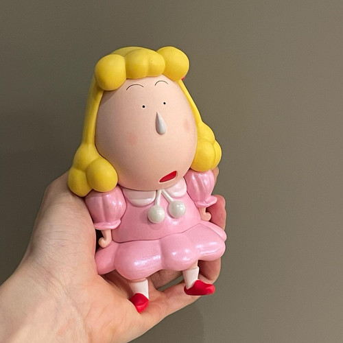 蜡笔小新小眼睛流鼻涕美少女阿呆手办车载桌面周边潮玩公仔摆件 - 图3