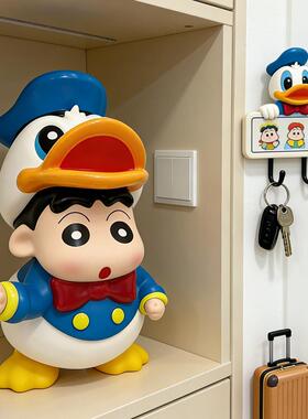 40cm唐老鸭小新潮玩手办优质版本收藏生日礼物蜡笔小新潮玩物品