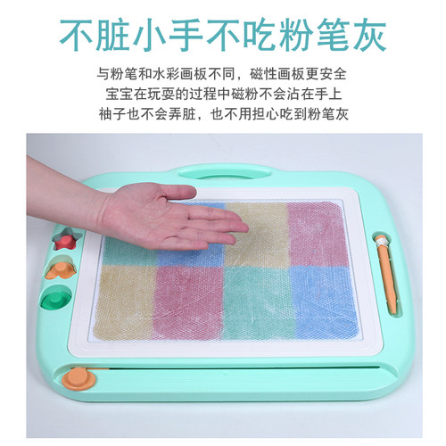 儿童超大号画画板磁性彩色写字板涂鸦板小黑板家用宝宝1-3岁2玩具 - 图2
