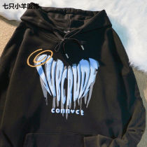 Pure Cotton Spring Autumn Season Thin section Lianhood Wearing womens Han version Loving Printing Loose Academy Wind Student Acrosico