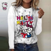 Womens T shirt Tee Cartoon Patterned Hello Kitty Casual Wee
