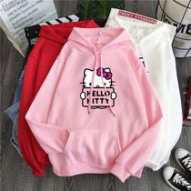 Sanrio Anime Printed Hooded Womens Sweater Hello Kitty My M
