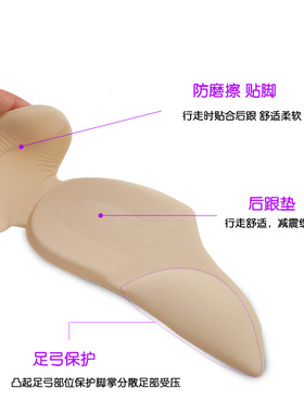 硅胶扁平足加厚防磨后跟垫