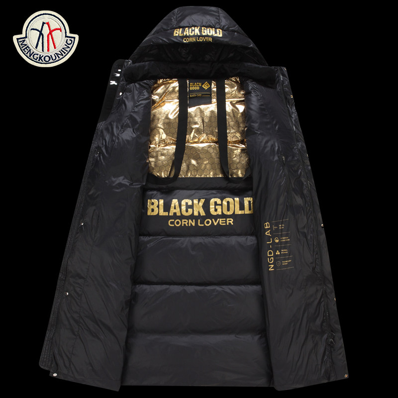 蒙口宁品牌正品冬季中长款羽绒服男女黑亮色过膝长款保暖连帽外套,淘宝优惠券,粉丝福利购,淘宝优惠卷