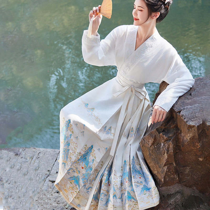 汉馥2025年春夏新款马面裙新中式短裙女小个子成人汉服套装半身裙,淘宝优惠券,粉丝福利购,淘宝优惠卷