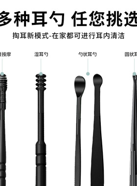 空盒子掏耳神器不锈钢掏耳勺采耳工具套装儿童成人耳扒挖耳勺耳朵