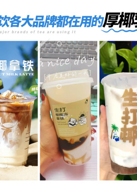 分装瓶收纳罐茶小冷厚椰乳1L商用牛乳椰浆椰汁耶乳生椰拿铁咖啡奶