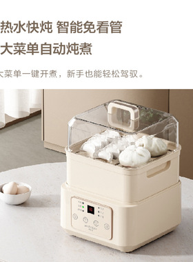 空盒子全自动智能电蒸锅多功能家用电蒸锅加热蒸汽锅上蒸下煮蒸煮