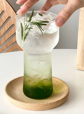 空盒子冰美式透明火炬杯高硼硅简约苏打气泡水玻璃杯冷萃饮品冷饮