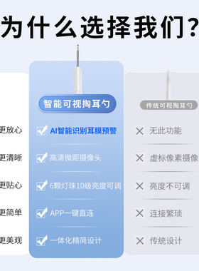 空盒子跨境高清可视掏耳勺家用采耳工具一整套带灯发光挖耳勺神器