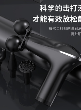 空盒子双头筋膜枪跨境亚马逊肌肉放松按摩器液晶智能变速震动电动