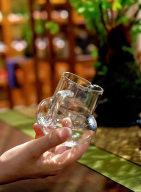 空盒子高硼硅耐热玻璃把手公道杯高颜值茶海防烫分茶器茶器