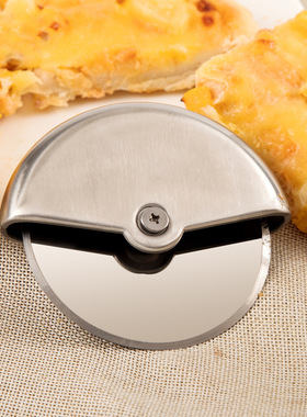 空盒子不锈钢圆形滚轮披萨刀介饼器匹萨切割器切面团pizza刀切面