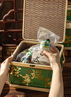 分装瓶收纳罐2026粽子礼品盒包装礼盒空冰袋手提中式loo蒸笼高级