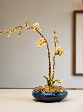 Spatio陶瓷兰花盆栽摆件日常送礼