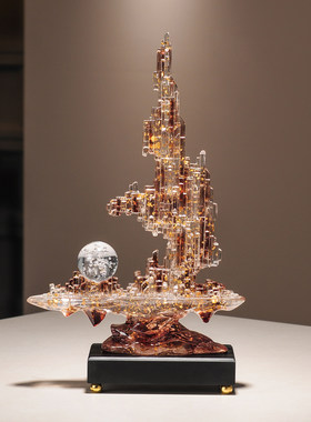 Spatio新中式抽象山涧刘云摆件