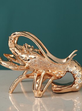 Spatio轻奢龙虾造型红酒架玫瑰金