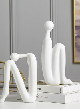 Spatio克莱因蓝人物陶瓷书架摆件