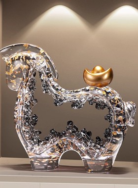 Spatio马上有钱透明仿水晶摆件品