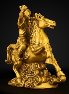 纯铜马上封侯摆件马上猴拿印福印封侯生肖猴家用客厅书房办公装饰