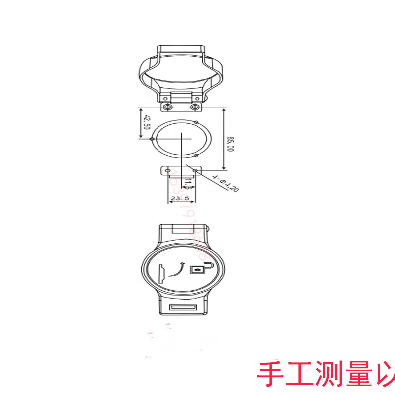 KYN28中置柜配件红色塑料ABS挂锁装置GS-1二代柜中置柜开关柜辅件 - 图0