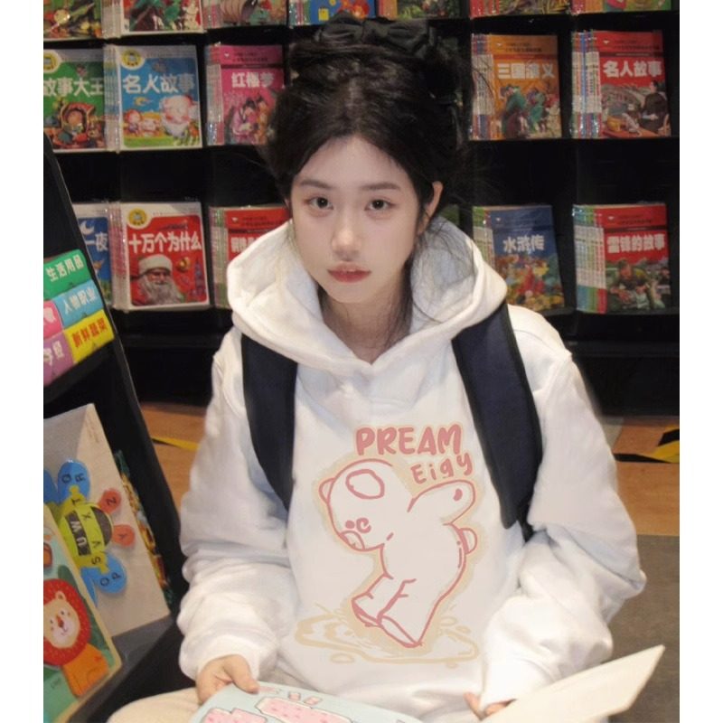 新款爆款宽松高级感超好看连帽上衣