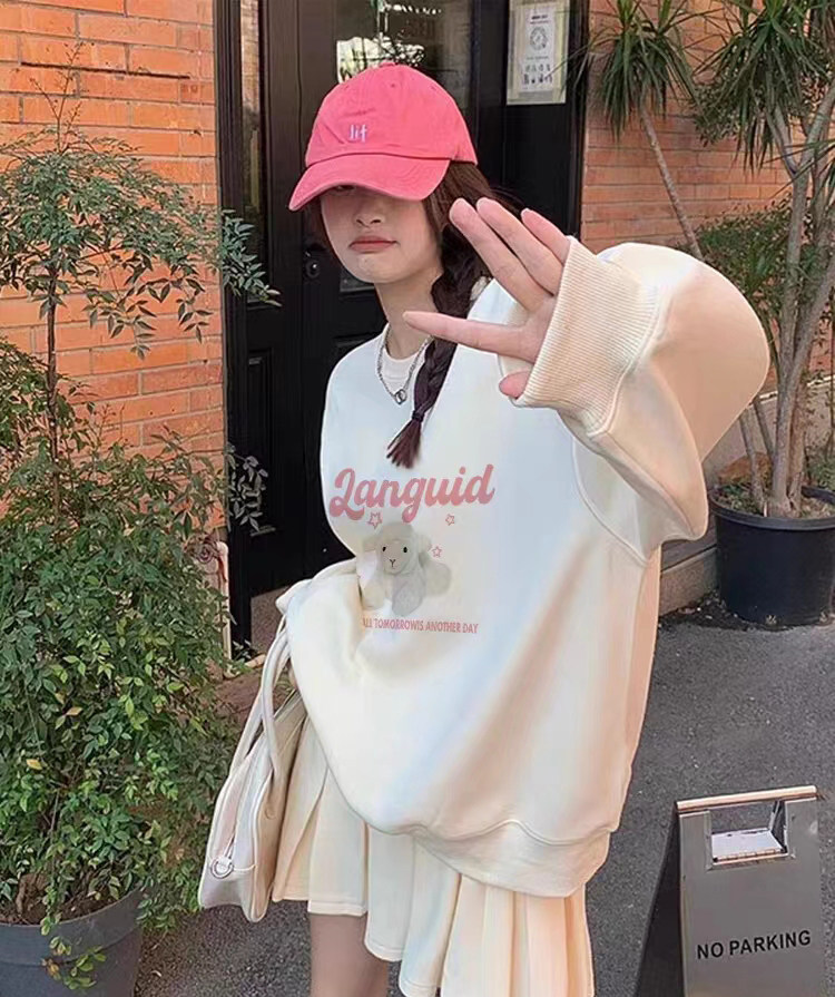 39.9元2件第2件0元潮牌chic加绒加厚卫衣