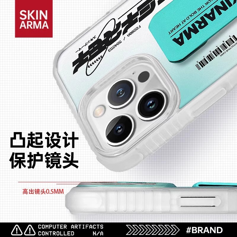 skinarma手机壳潮牌适用苹果14promax防摔气囊全包iPhone15腕带支架保护套个性潮牌创意14plus欧美日系皮质13 - 图0