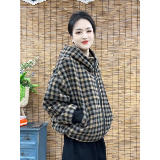 Women's velvet thickened reversible style cotton coat