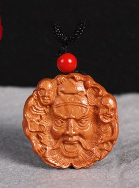 极速钟馗吊坠桃木挂件钥匙扣随身儿E童成人款男女士防坏人饰品吊