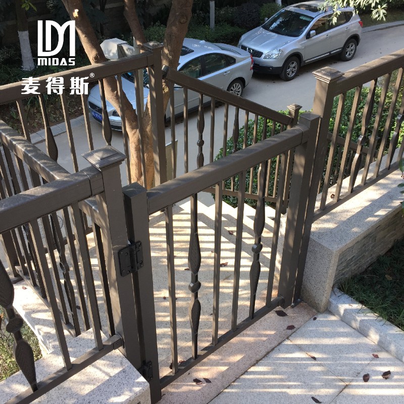 极速铝合金户外隔离栏杆门栅栏护栏花园门围栏家用栏X杆扶手 门栏 - 图2