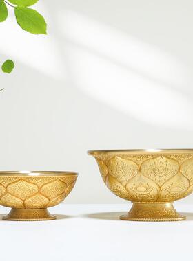 八供佛前摆件藏传密宗供具佛堂吉祥八供杯供水杯食子摆件香塔组合